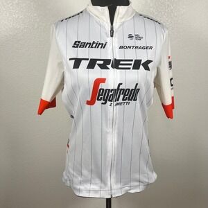 Santini Trek Segafredo‎ Team Replica Cycling Short Sleeve Jersey Striped Size M